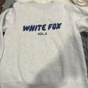 white fox crew neck